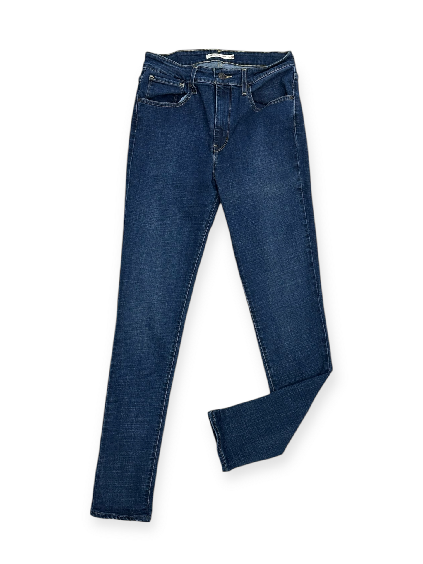 Jeans Skinny By Levis In Blue Denim, Size: 10