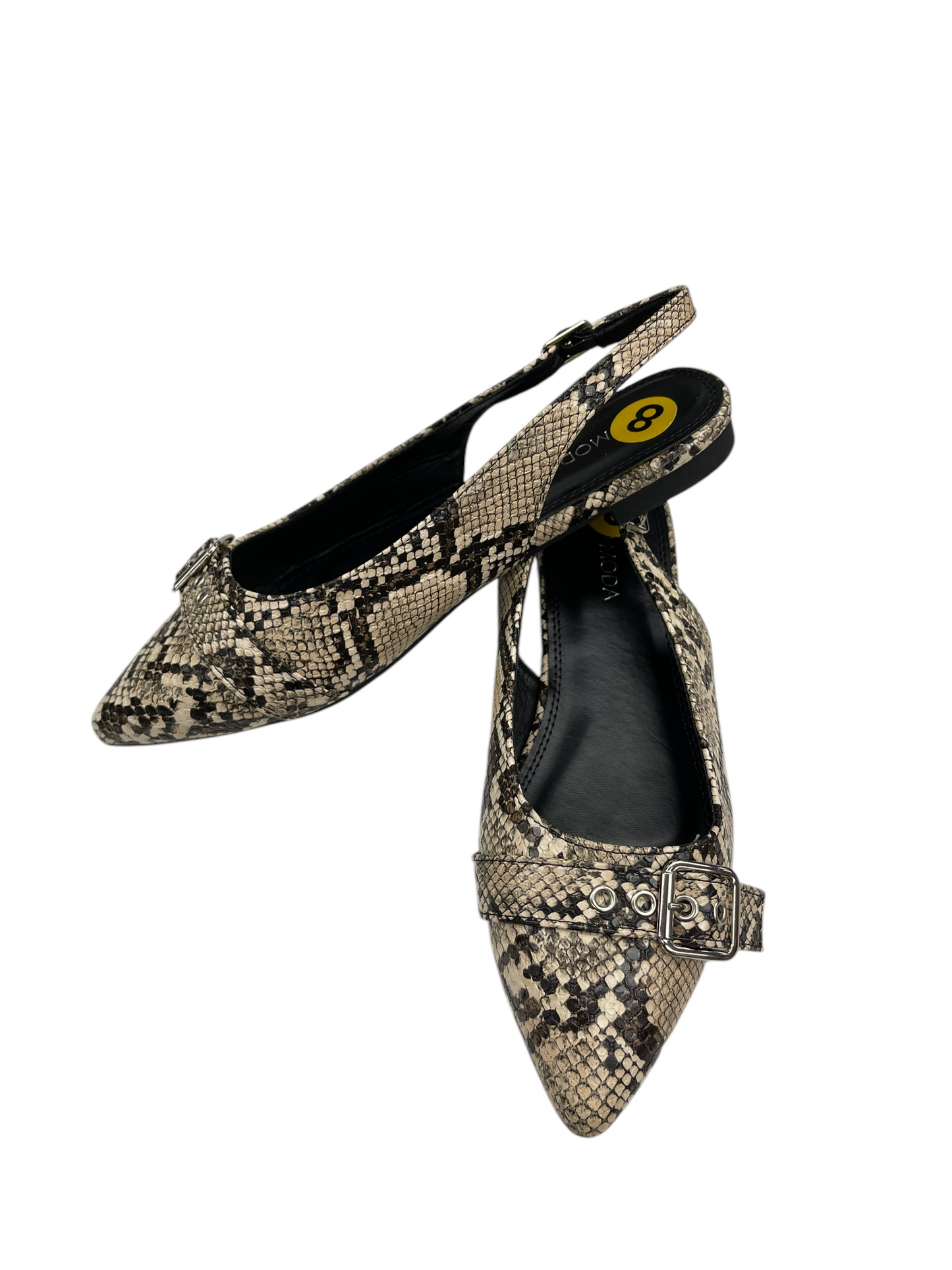 Shoes Flats By Top Moda In Snakeskin Print, Size: 8