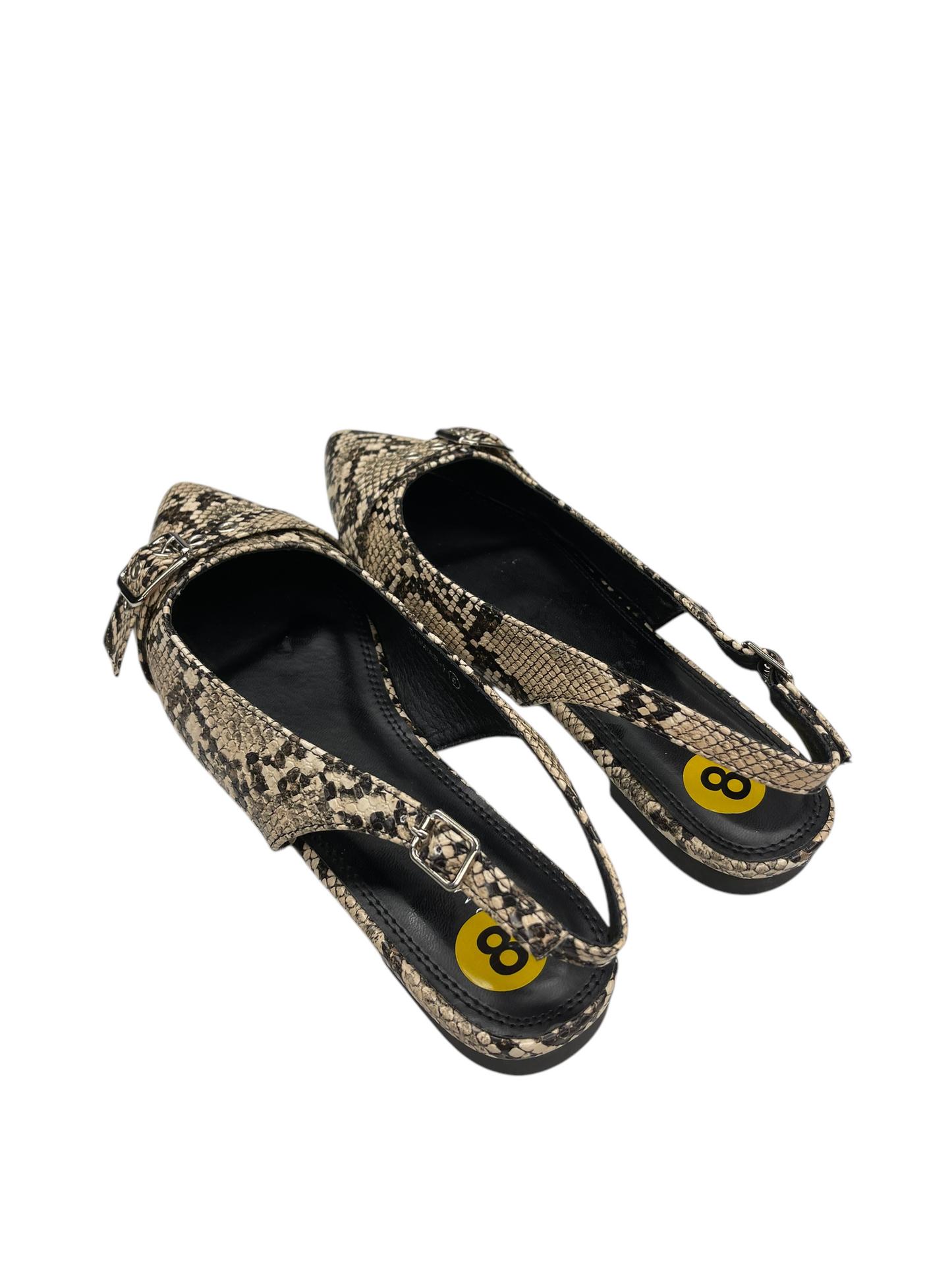 Shoes Flats By Top Moda In Snakeskin Print, Size: 8