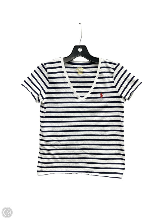 Top Short Sleeve Basic By Polo Ralph Lauren In Blue & White, Size: S