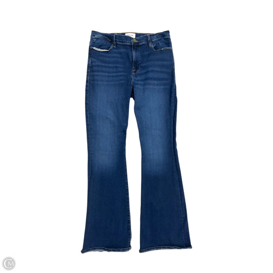 Jeans Flared By Frame In Blue Denim, Size: 14