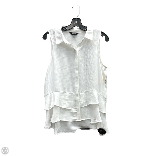 Top Sleeveless By Simply Vera In White, Size: M