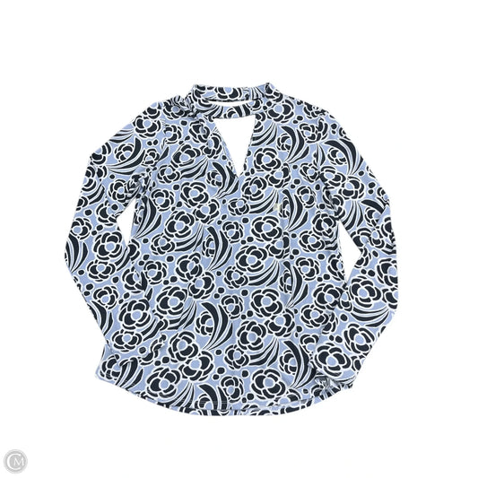 Top Long Sleeve By Ann Taylor In Blue, Size: S