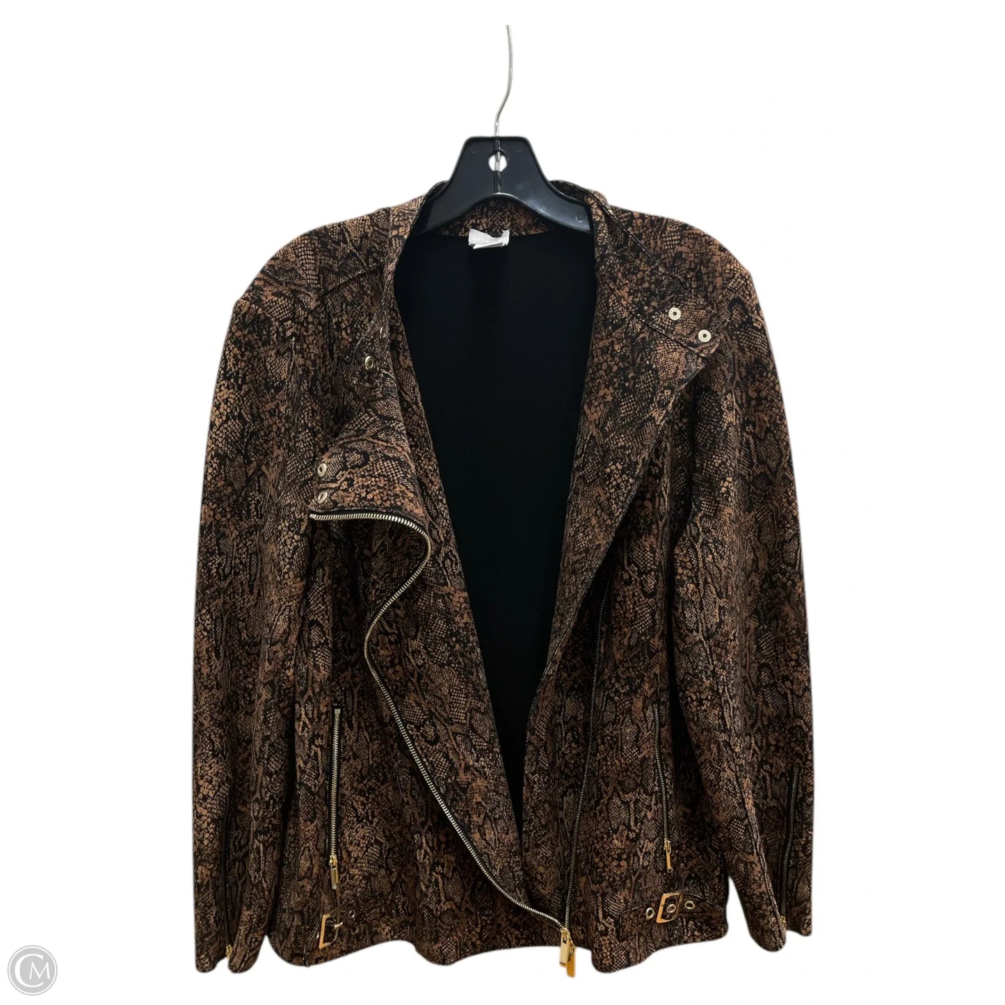 Jacket Other By Chicos In Animal Print, Size: L