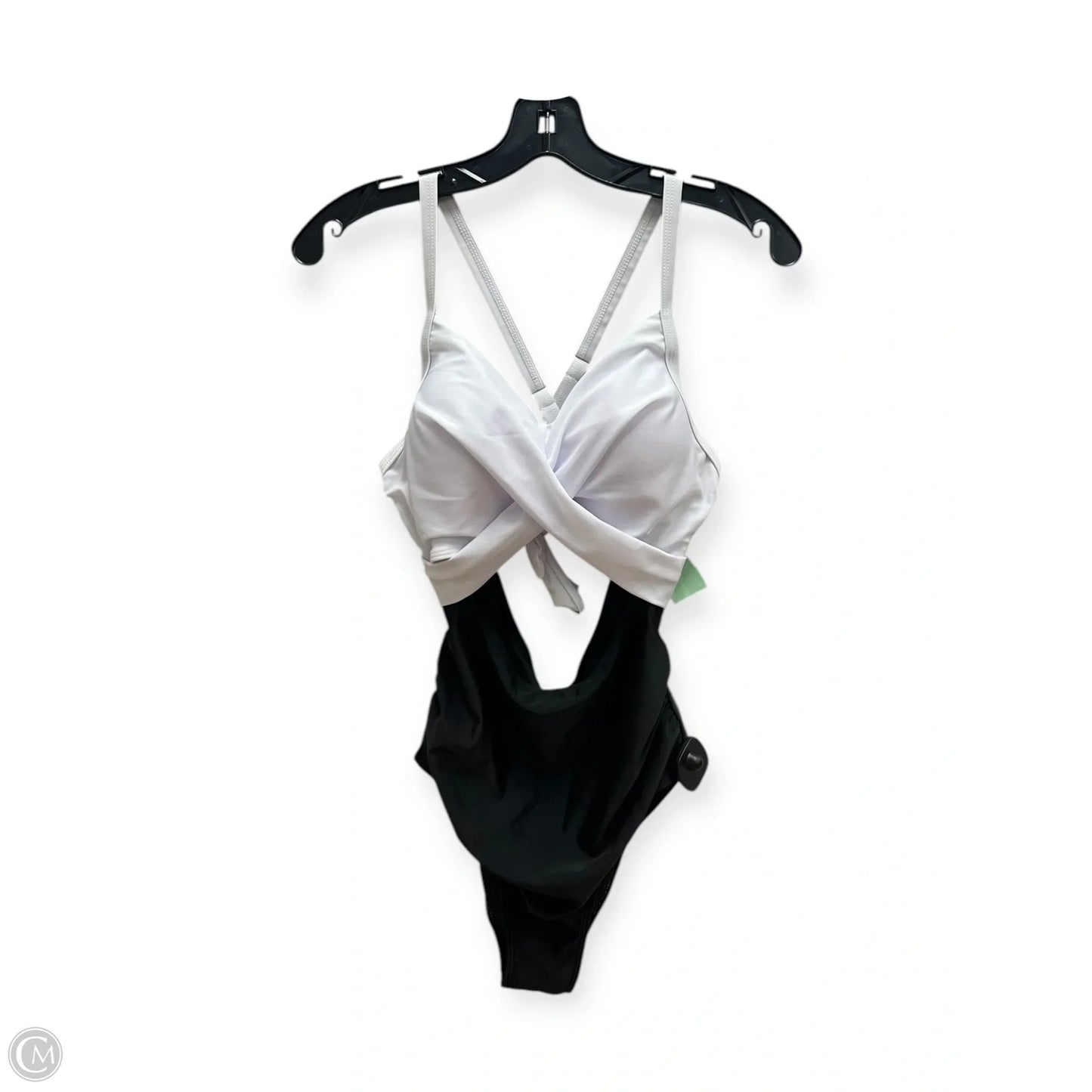 Swimsuit By Clothes Mentor In Black & White, Size: L