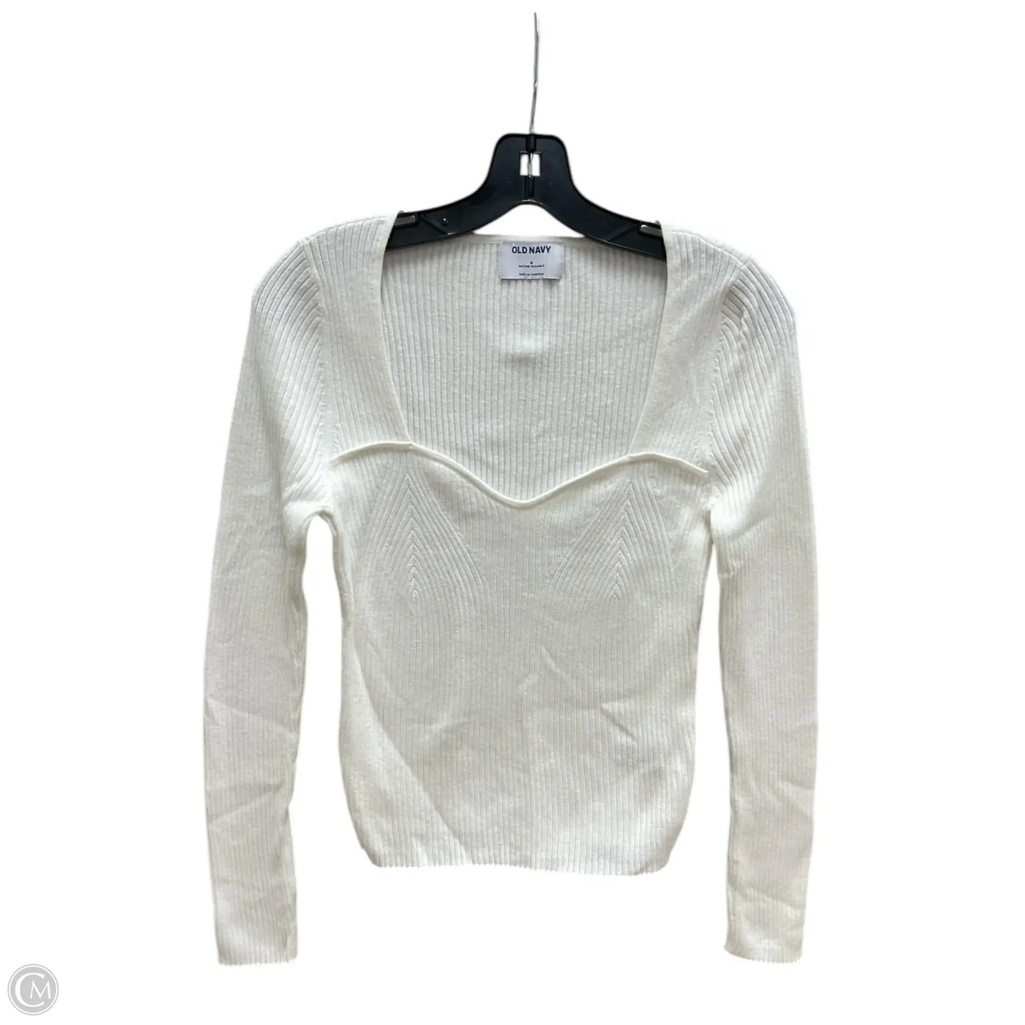 Top Long Sleeve By Old Navy In Ivory, Size: M