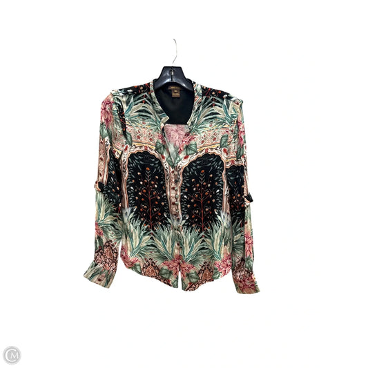 Top Long Sleeve By Anthropologie Vineet Bahl In Floral Print, Size: Xs