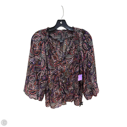 Top 3/4 Sleeve By Sanctuary In Purple & White, Size: S