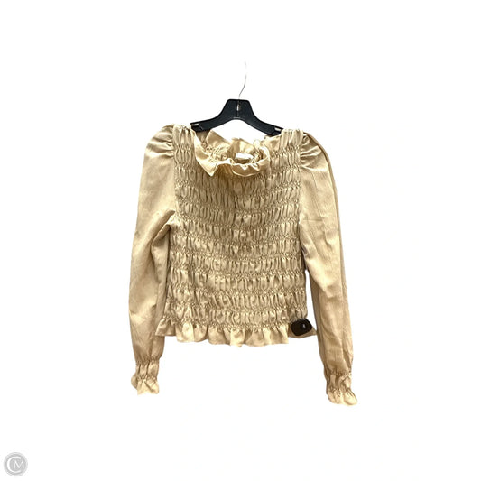 Top Long Sleeve By H&m In Tan, Size: M