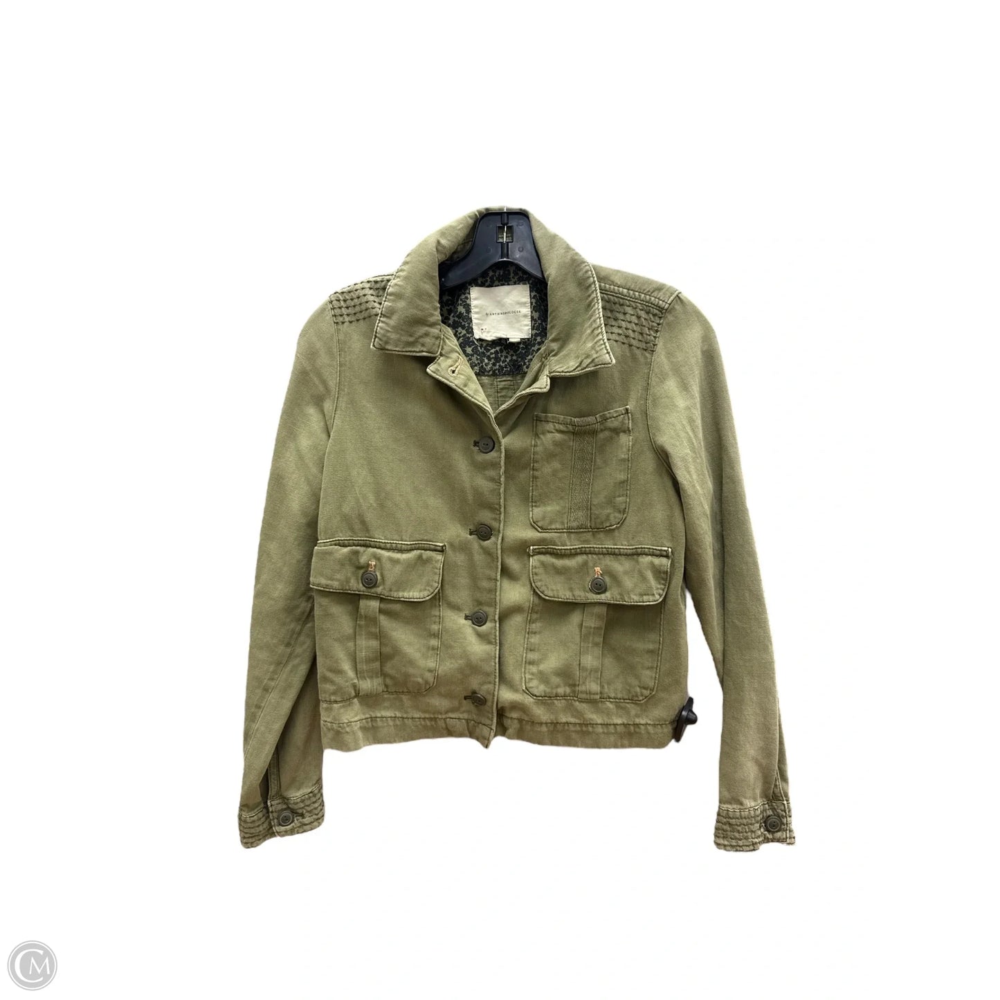 Jacket Denim By Anthropologie In Green, Size: S