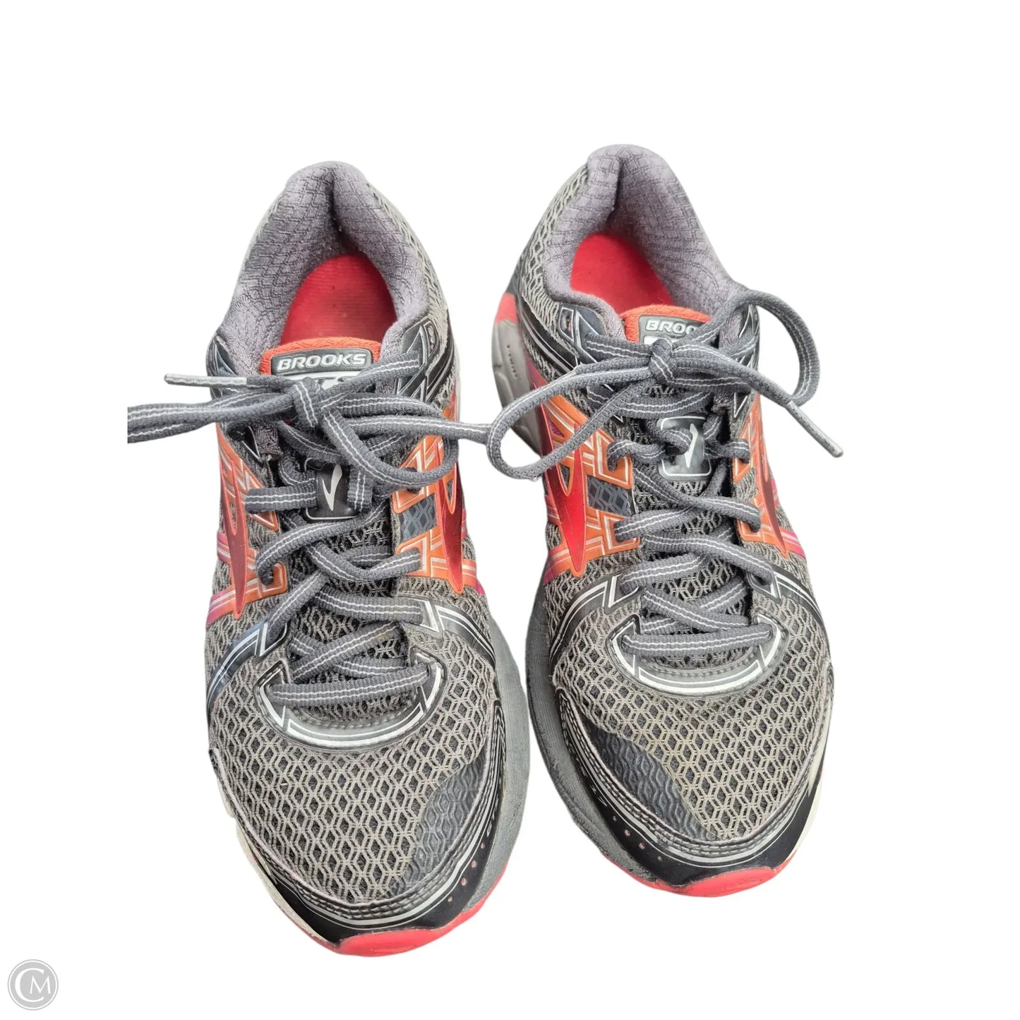 Shoes Athletic By Brooks In Grey & Orange, Size: 7.5
