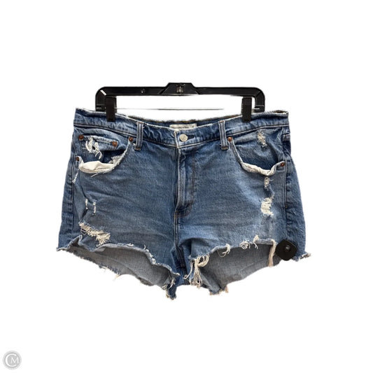 Shorts By Abercrombie And Fitch In Blue Denim, Size: 16