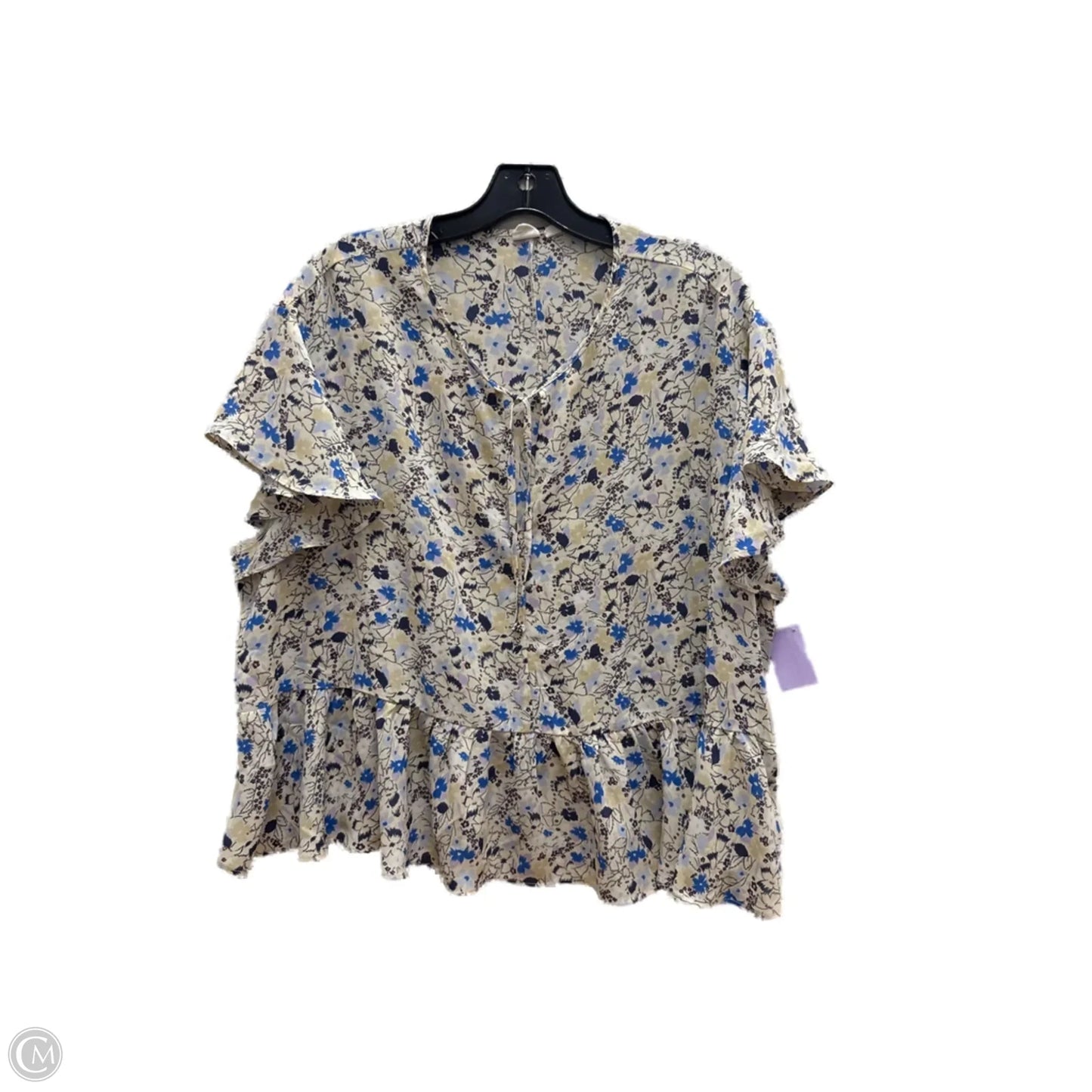 Top Short Sleeve By Gap In Floral Print, Size: Xxl