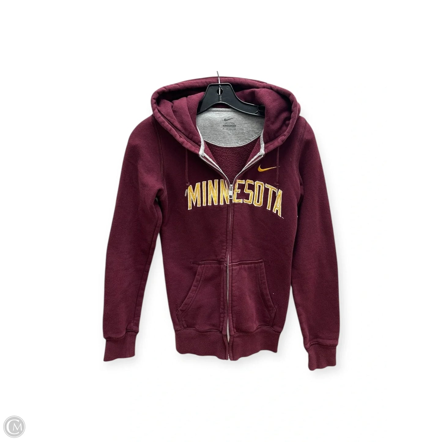 Athletic Sweatshirt Hoodie By Nike Apparel In Maroon, Size: Xs