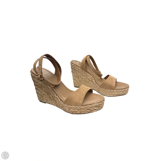 Shoes Heels Wedge By Bp In Tan, Size: 10