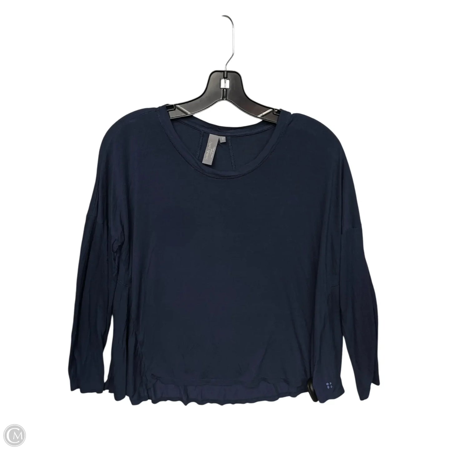 Athletic Top Long Sleeve Crewneck By Sweaty Betty In Navy, Size: S