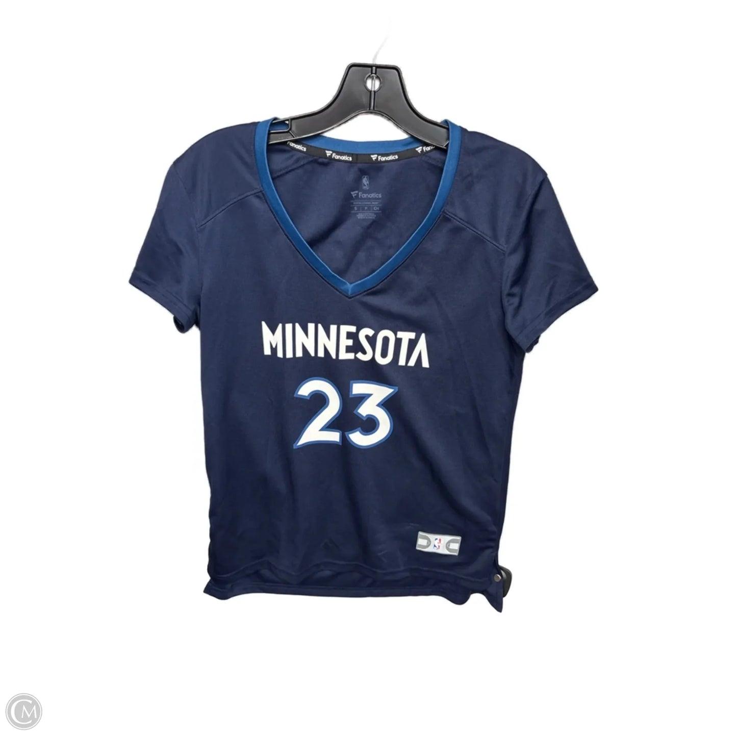 Athletic Top Short Sleeve By Fanatics In Blue, Size: S