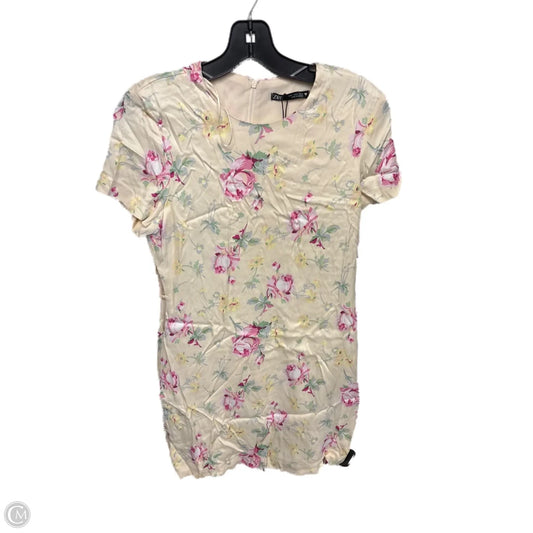 Dress Casual Short By Zara In Floral Print, Size: M