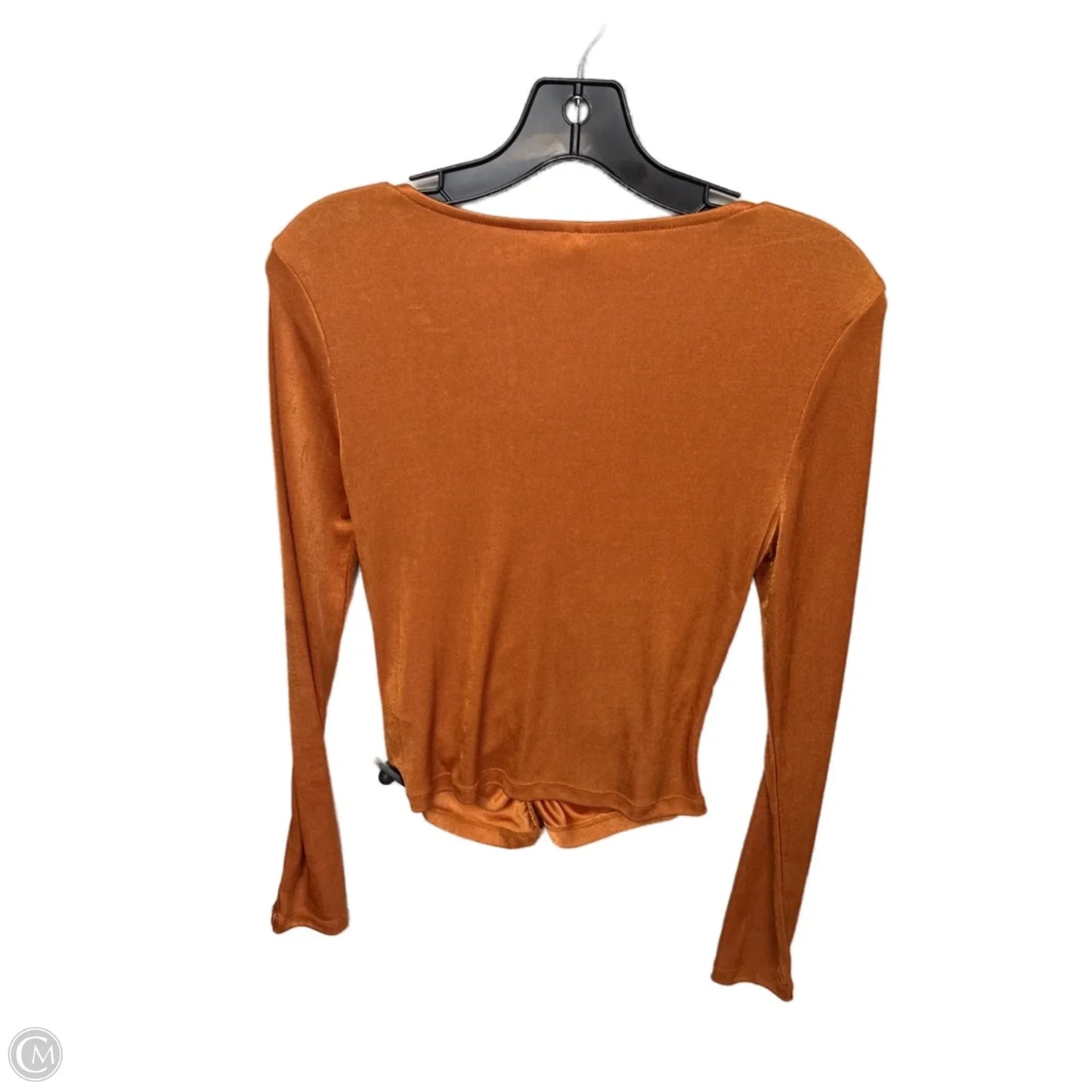 Top Long Sleeve By Anthropologie In Orange, Size: M