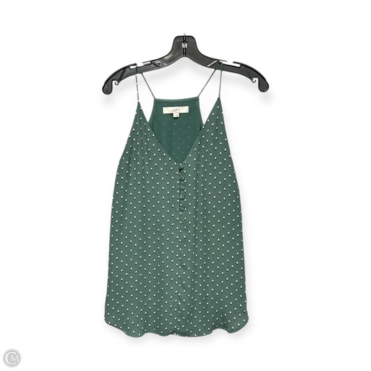 Top Sleeveless By Loft In Green, Size: S