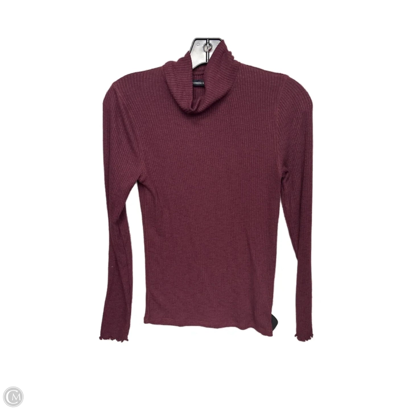 Top Long Sleeve By Abercrombie And Fitch In Purple, Size: M