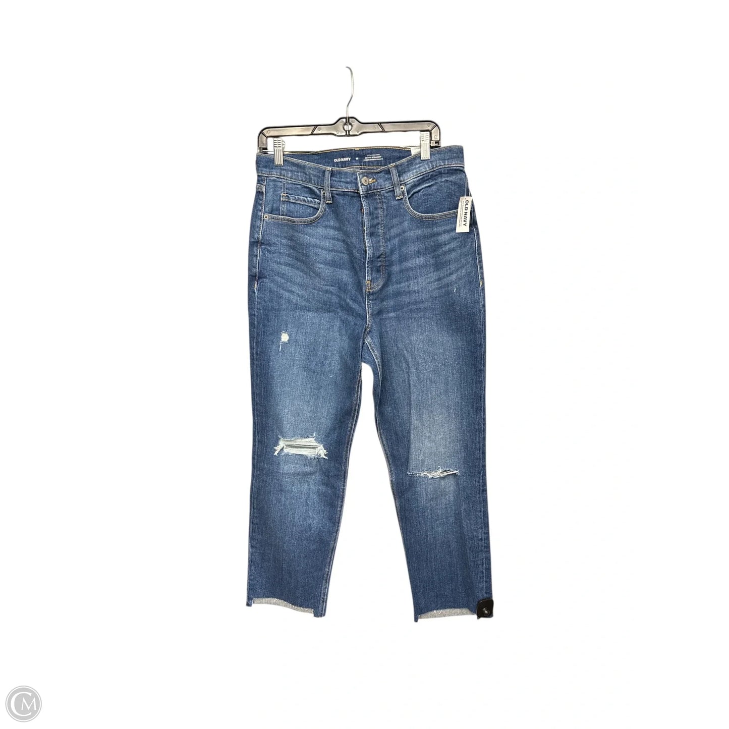 Jeans Straight By Old Navy In Blue Denim, Size: 12