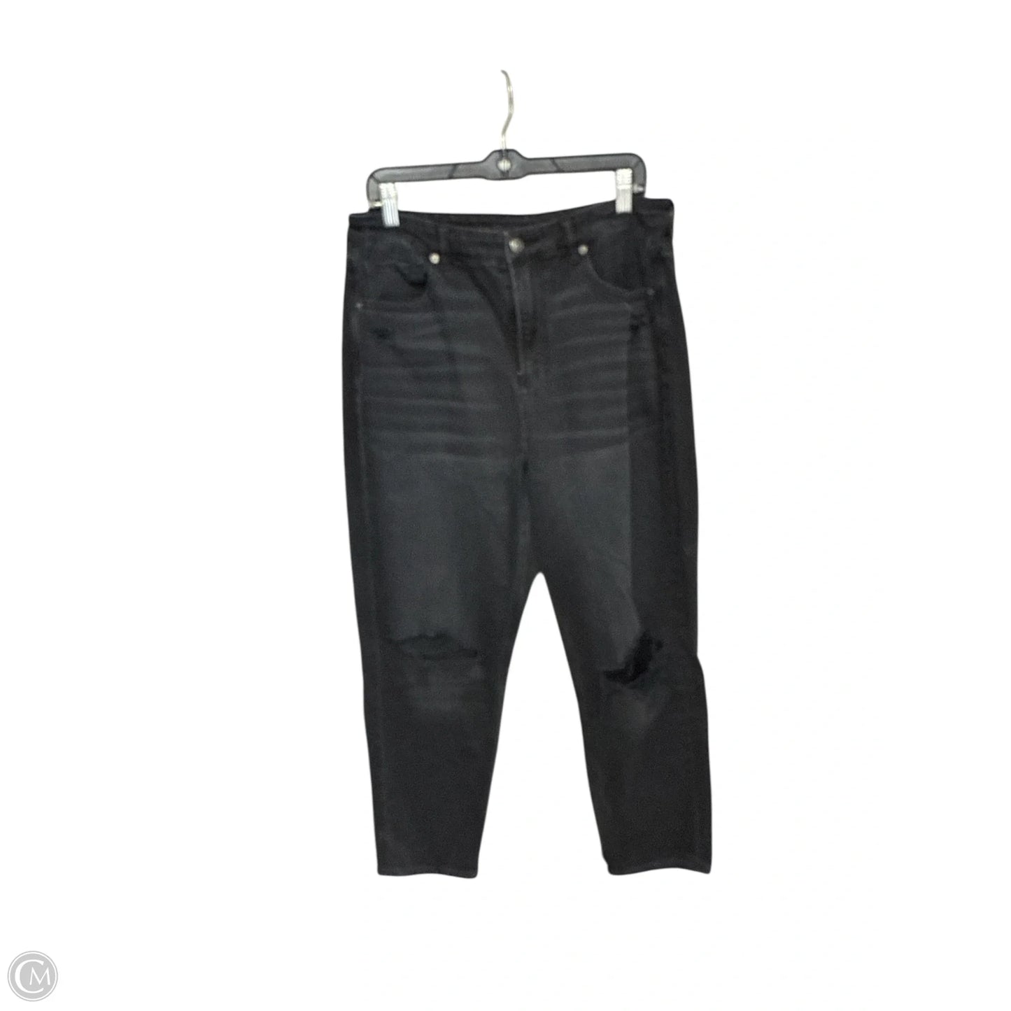 Jeans Straight By American Eagle In Black, Size: 12