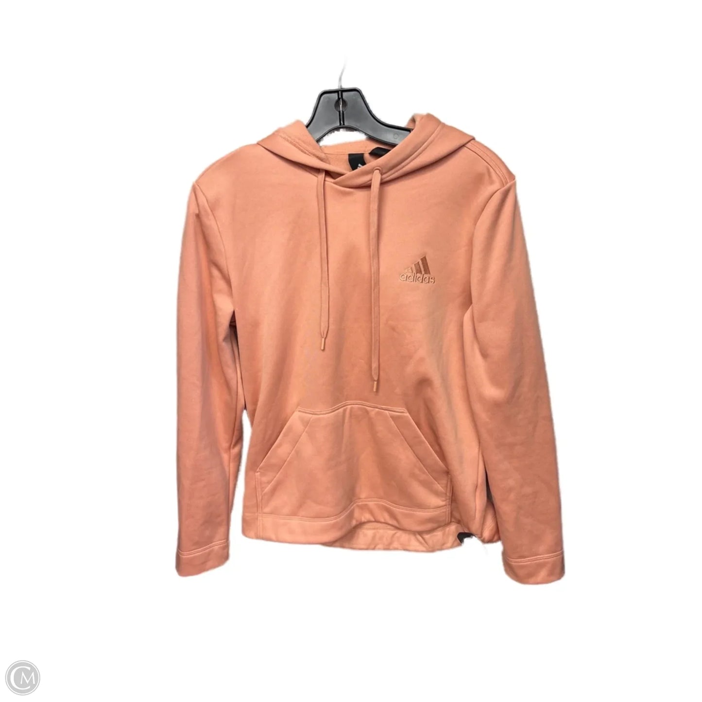 Athletic Sweatshirt Hoodie By Adidas In Orange, Size: S