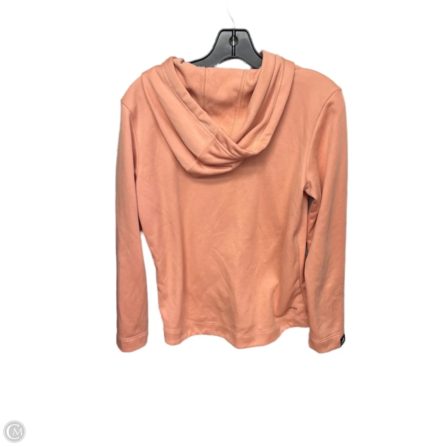 Athletic Sweatshirt Hoodie By Adidas In Orange, Size: S