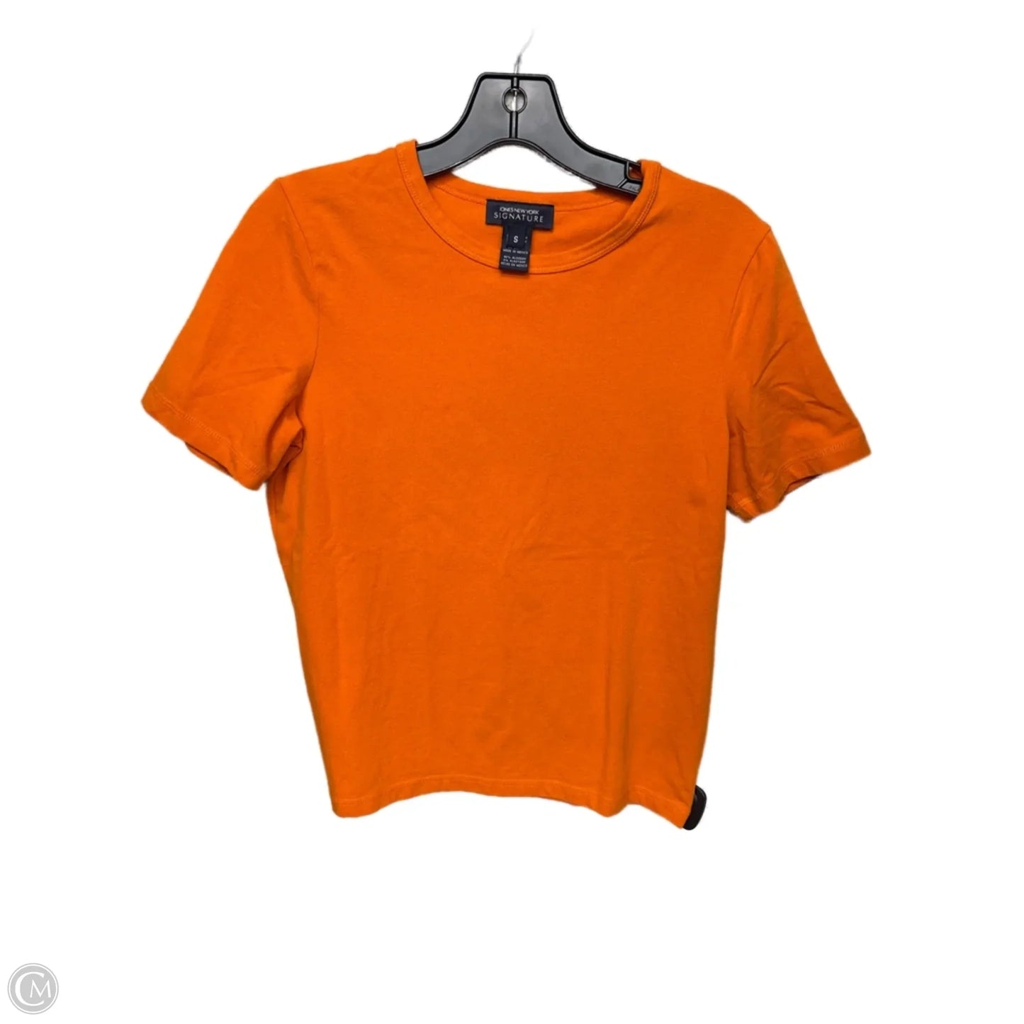 Top Short Sleeve Basic By Jones New York In Orange, Size: S