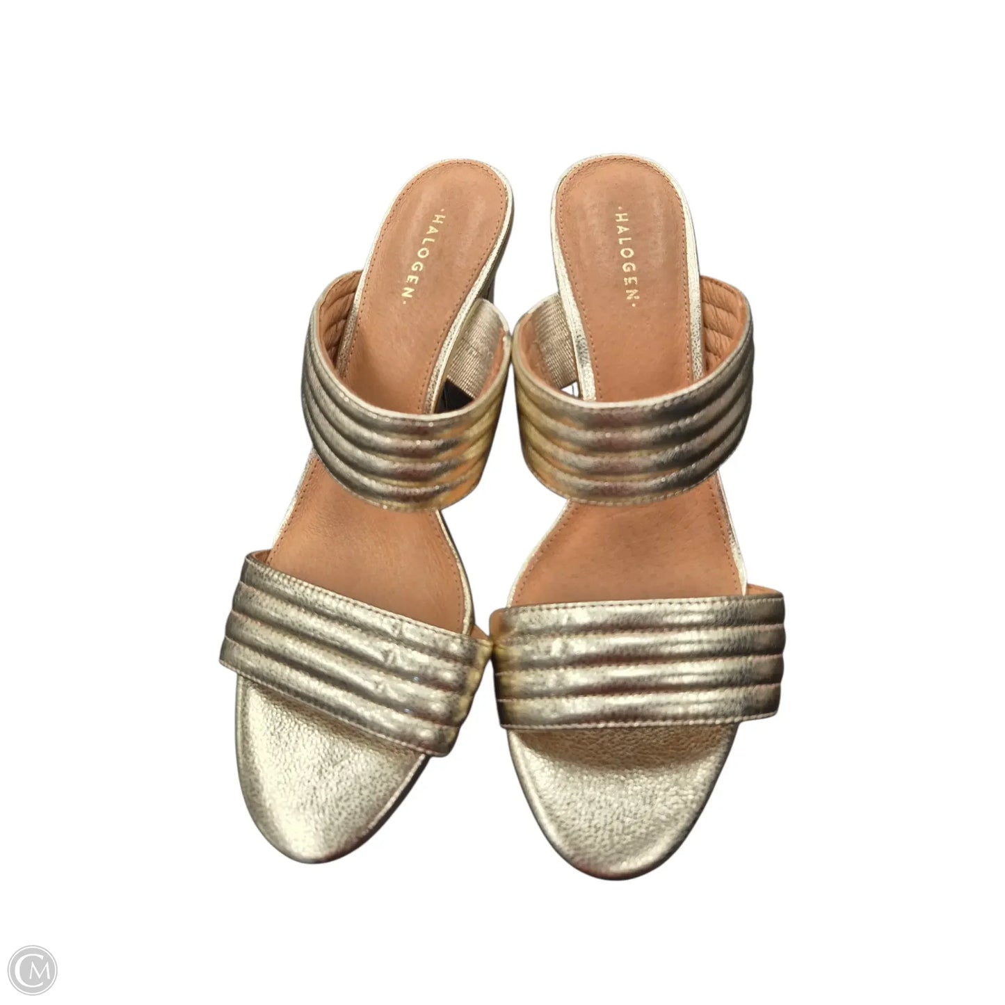 Shoes Heels Block By Halogen In Gold, Size: 7