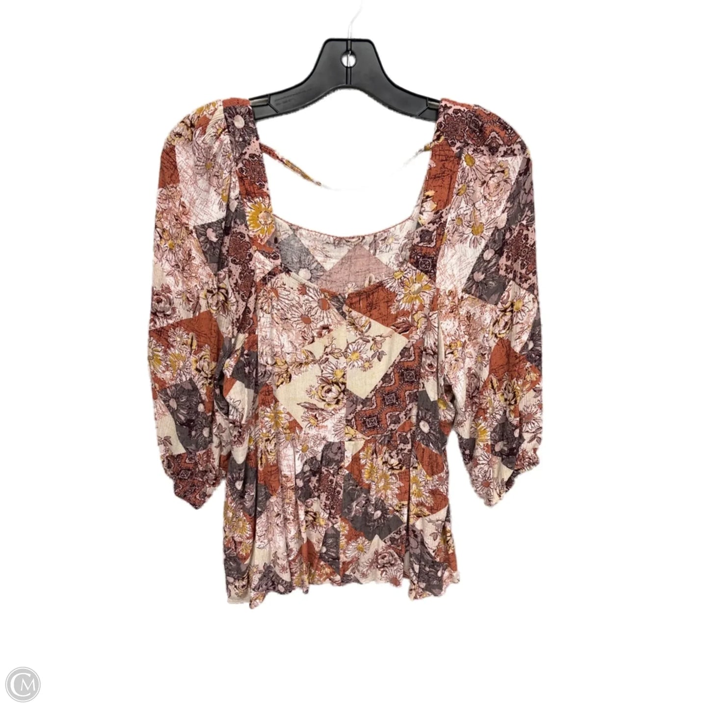 Top 3/4 Sleeve By Maurices In Floral Print, Size: 0x