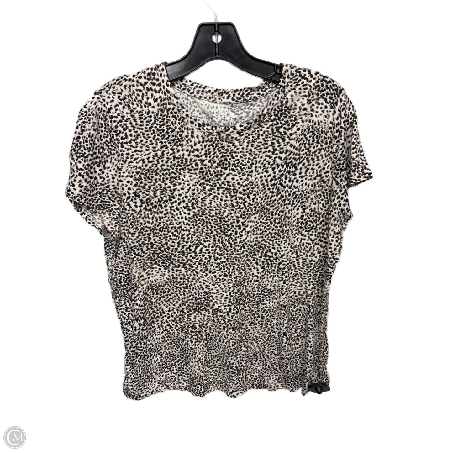 Top Short Sleeve By Athleta In Animal Print, Size: L