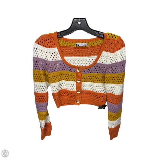 Cardigan By So In Orange & Purple, Size: S