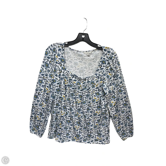 Top Long Sleeve By Lucky Brand In Floral Print, Size: L