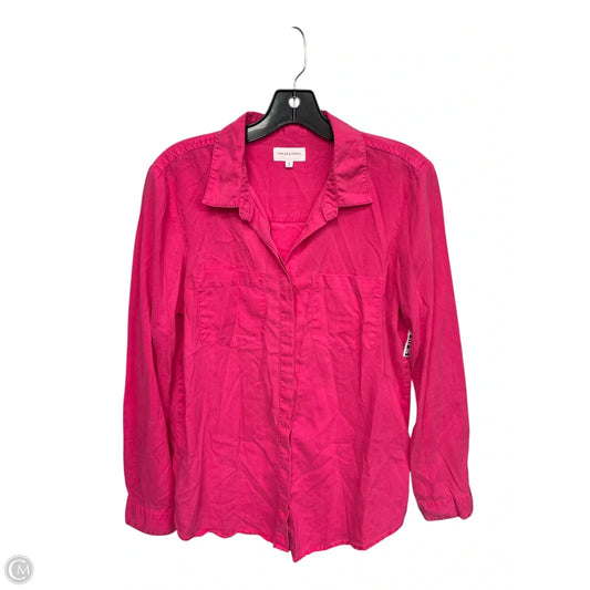 Top Long Sleeve By Thread And Supply In Pink, Size: S
