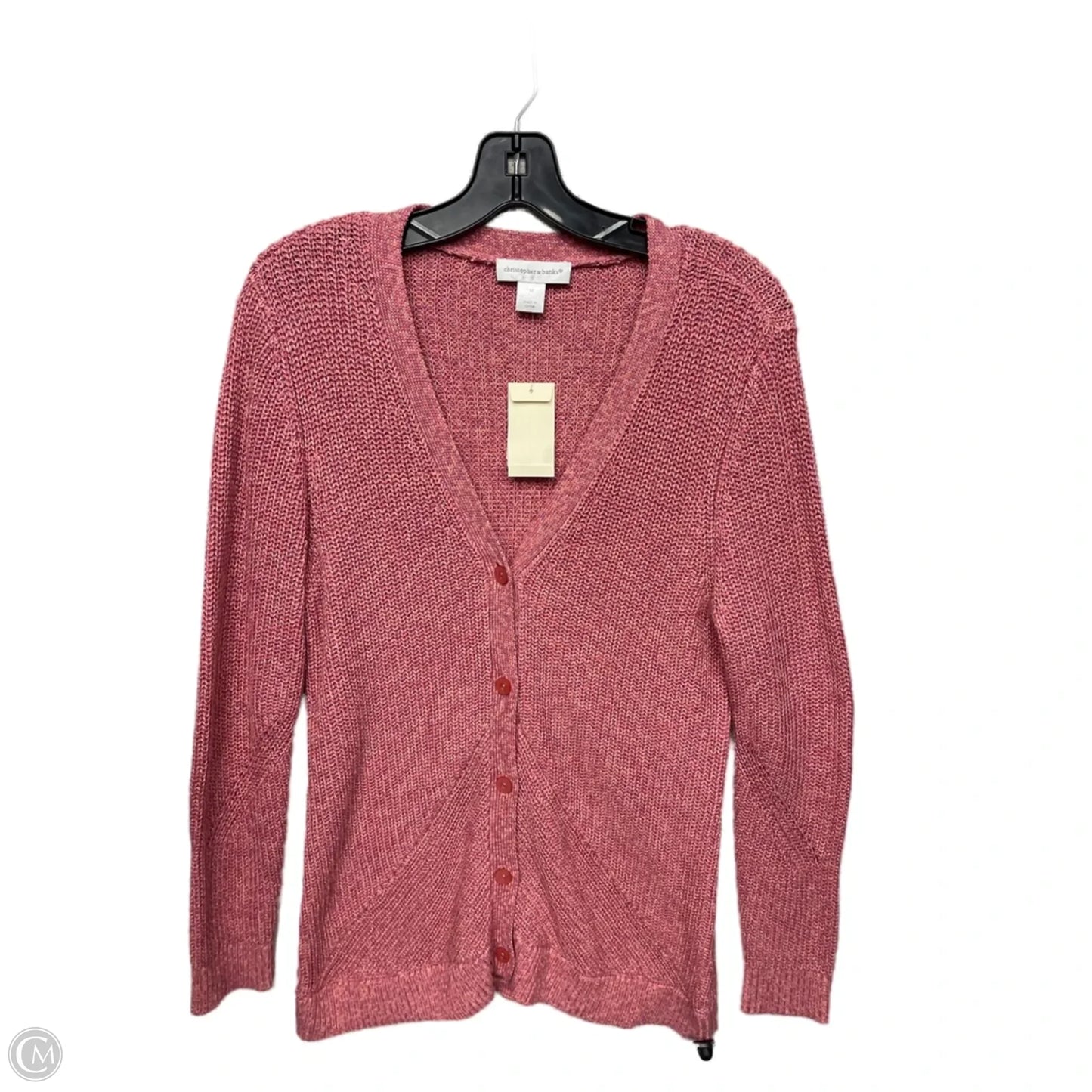 Cardigan By Christopher And Banks In Pink, Size: M