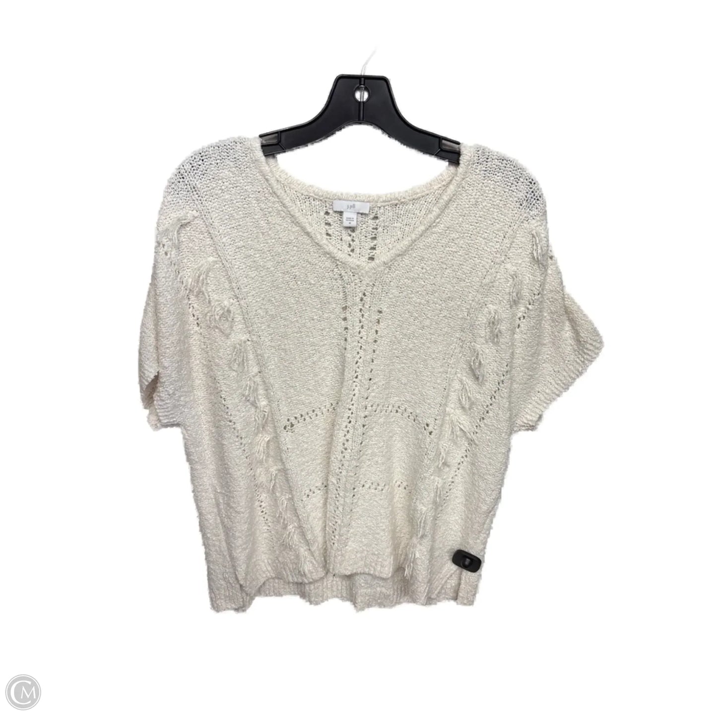 Top Short Sleeve By J. Jill In Cream, Size: M