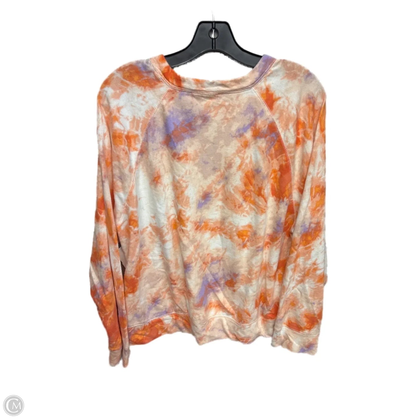 Sweatshirt Crewneck By Old Navy In Orange & Purple, Size: L
