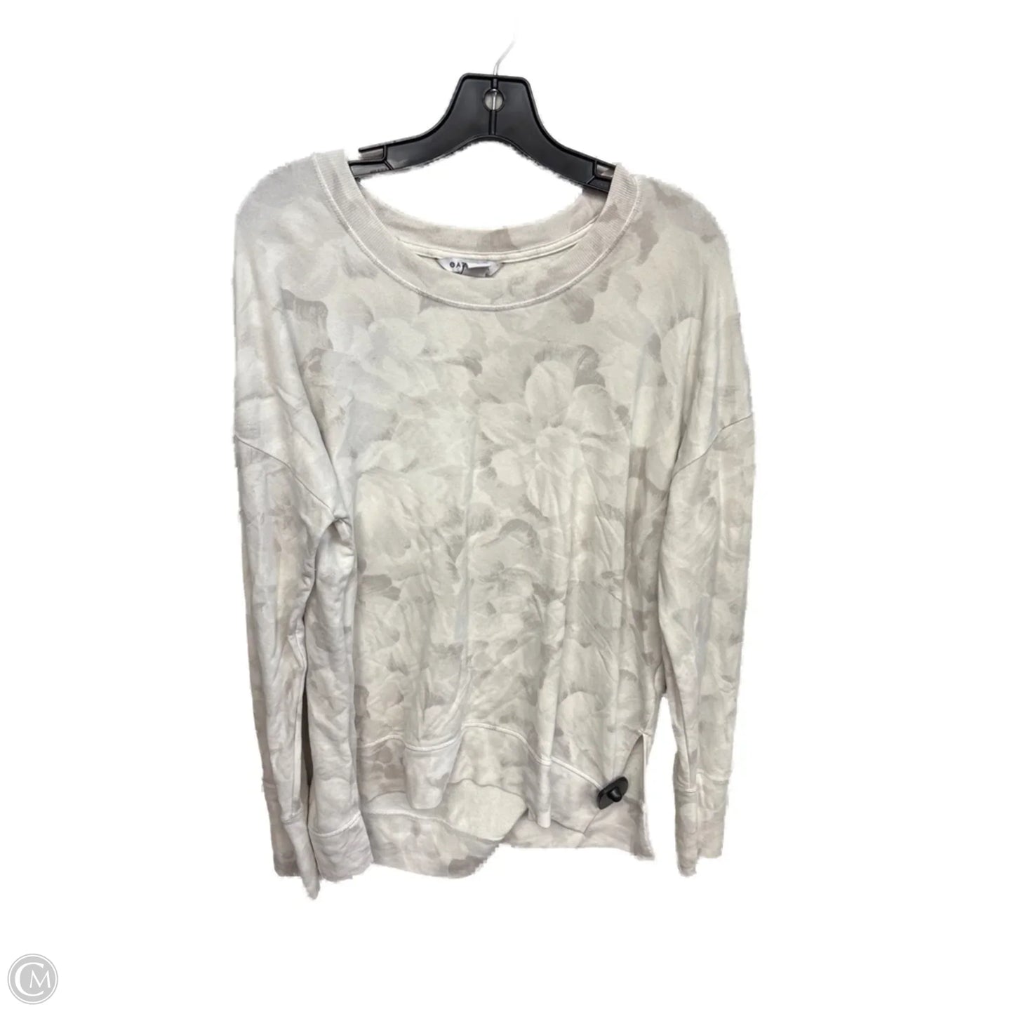 Athletic Sweatshirt Crewneck By Athleta In Cream, Size: L