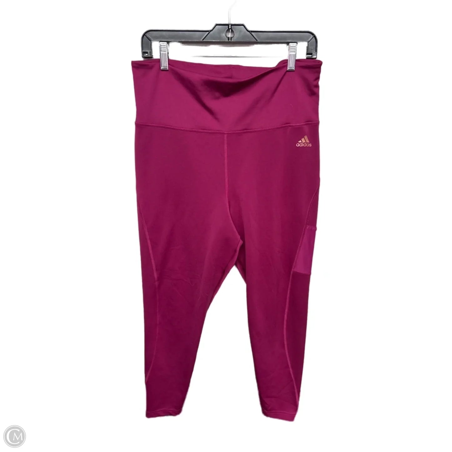 Athletic Leggings By Adidas In Purple, Size: L