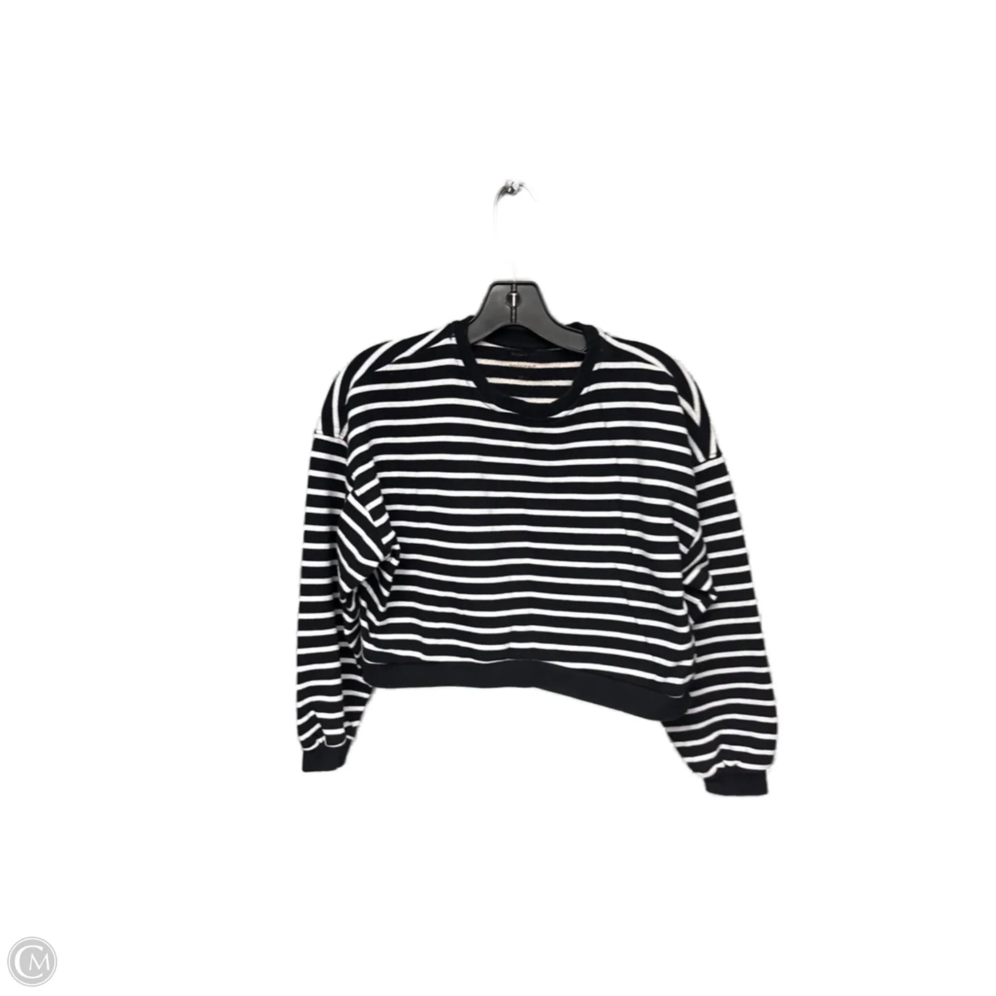 Top Long Sleeve By River Island In Black & White, Size: S