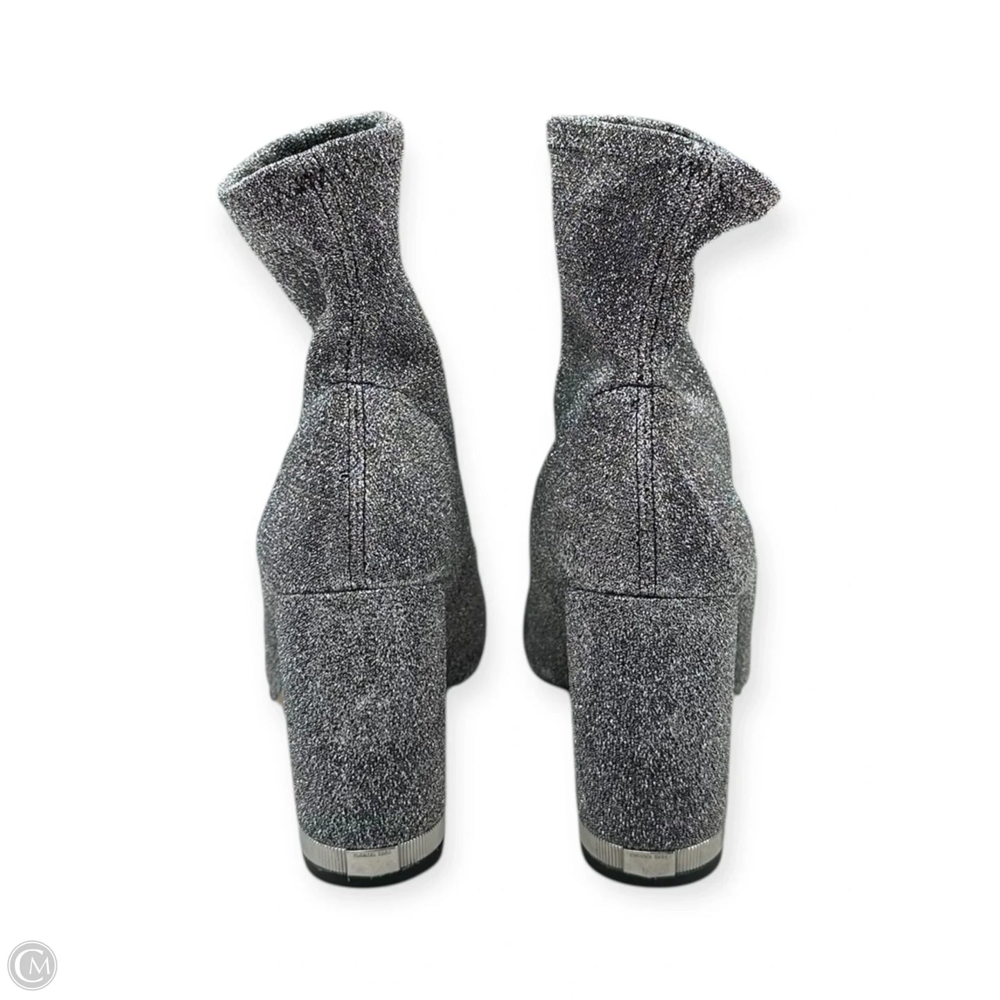 Boots Ankle Heels By Michael By Michael Kors In Silver, Size: 7