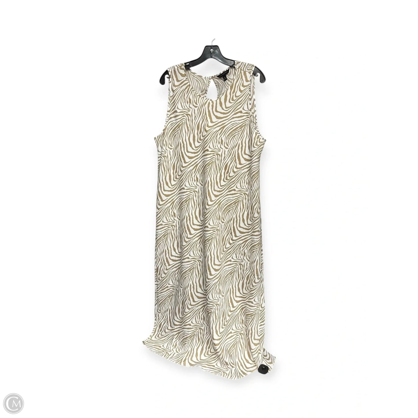 Dress Casual Maxi By Banana Republic In Tan & White, Size: Xl