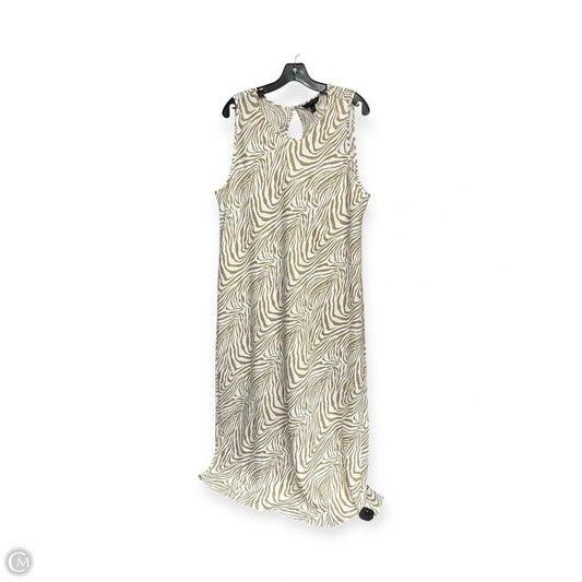 Dress Casual Maxi By Banana Republic In Tan & White, Size: Xl