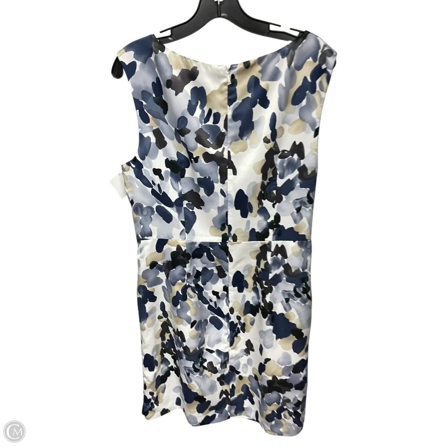 Dress Casual Midi By Ann Taylor In Blue & White, Size: 16