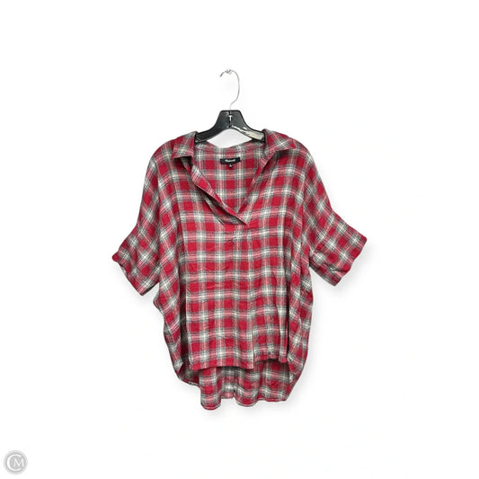 Top Short Sleeve By Madewell In Red, Size: M