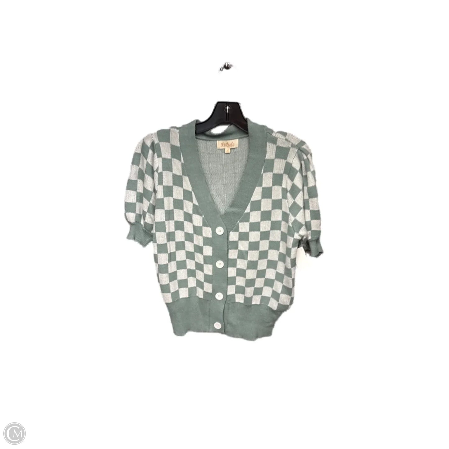 Cardigan By Listicle In Green & White, Size: L