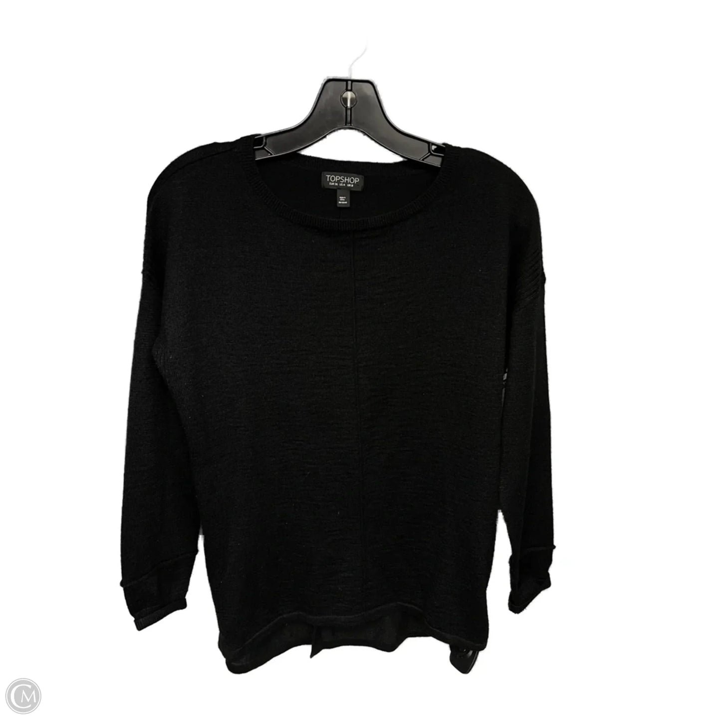 Top Long Sleeve By Topshop In Black, Size: 4