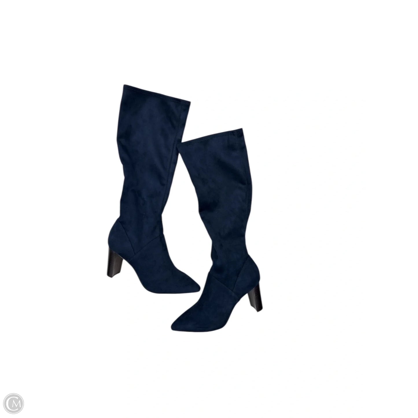 Boots Mid-calf Heels By Boden In Navy, Size: 8.5